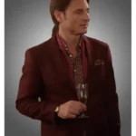 Charles Martins Emily in Paris Mathieu Cadault Maroon Blazer