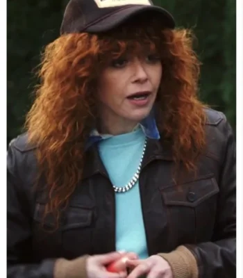 Charlie Cale Poker Face S02 Brown Leather Jacket