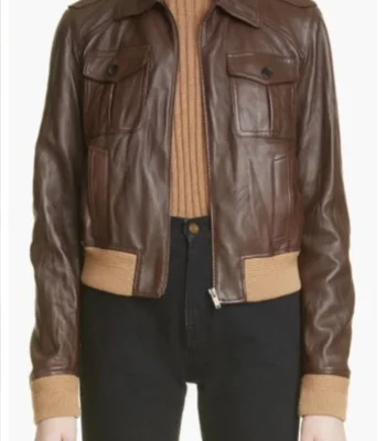Charlie Cale Poker Face S02 Brown Leather Jacket