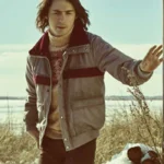 Charlie Gerhardt Fargo Season 4 Grey and Maroon Jacket