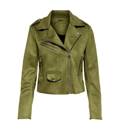 Charlotte Ritchie Ghosts S05 Green Suede Jacket
