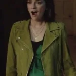 Charlotte Ritchie Ghosts S05 Green Suede Jacket
