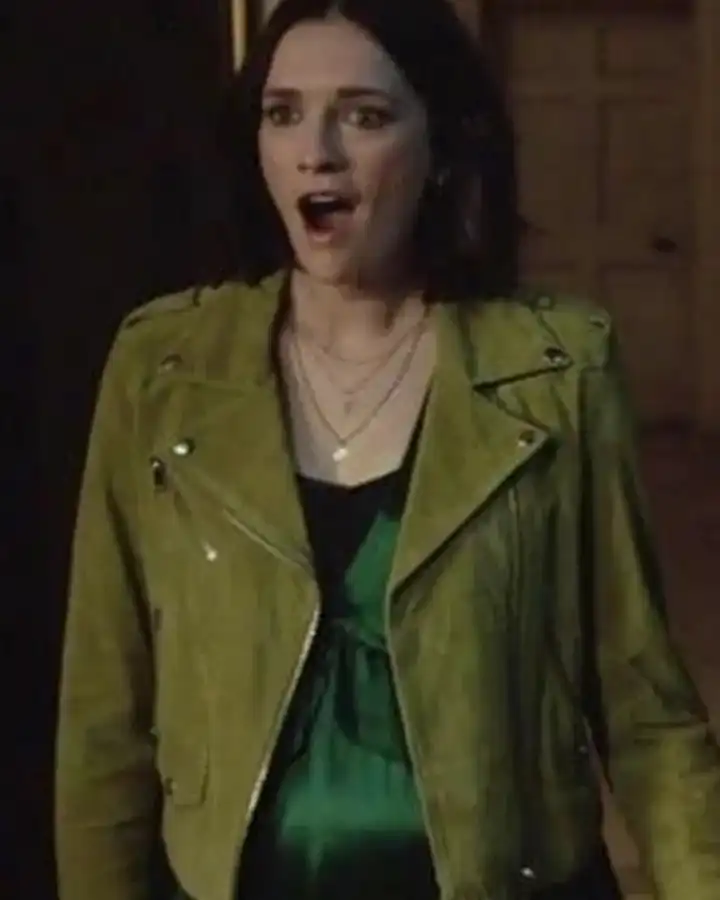 Charlotte Ritchie Ghosts S05 Green Suede Jacket Charlotte Ritchie Ghosts S05 Green Suede Jacket