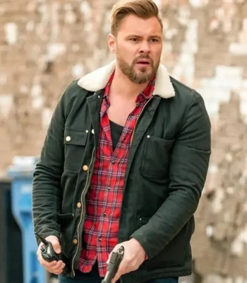 Chicago P.D. Adam Ruzek Black Fur Collar Jacket