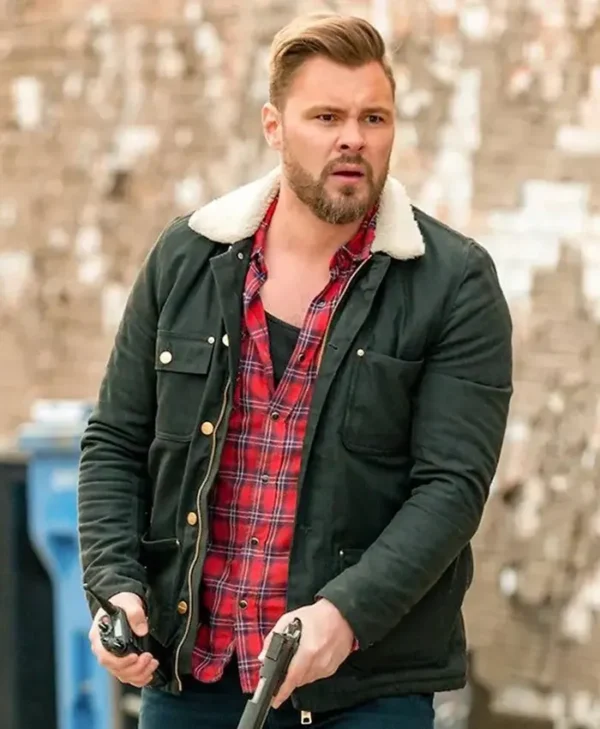 Chicago P.D. Adam Ruzek Black Fur Collar Jacket
