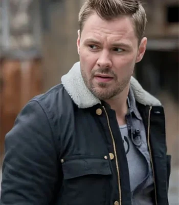 Chicago P.D. Adam Ruzek Black Fur Collar Jacket