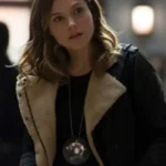 Chicago P.D. Erin Lindsay Black Shearling Fur Leather Jacket