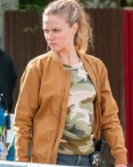 Chicago P.D. Hailey Upton S07 Brown Bomber Jacket