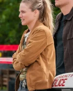 Chicago P.D. Hailey Upton S07 Brown Bomber Jacket