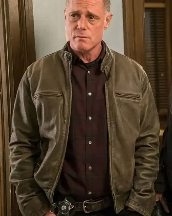 Chicago P.D. Jason Beghe Cafe Racer Leather Jacket
