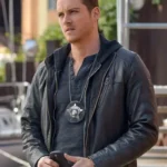 Chicago P.D. Jay Halstead Black Leather Hooded Jacket