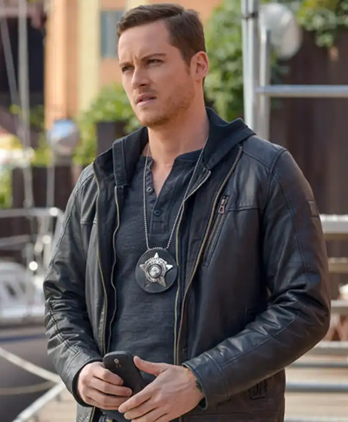Chicago P.D. Jay Halstead Black Leather Hooded Jacket Chicago P.D. Jay Halstead Black Leather Hooded Jacket
