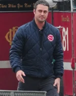 Chicago P.D. Kelly Severide Blue Quilted Jacket
