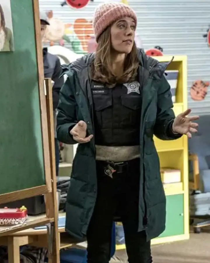 Chicago P.D. Marina Squerciati Green Hooded Coat Chicago P.D. Marina Squerciati Green Hooded Coat