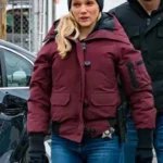 Chicago P.D. S08 Hailey Upton Maroon Parka Bomber Jacket