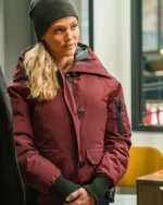 Chicago P.D. S08 Hailey Upton Maroon Parka Bomber Jacket