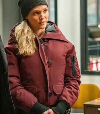 Chicago P.D. S08 Hailey Upton Maroon Parka Bomber Jacket