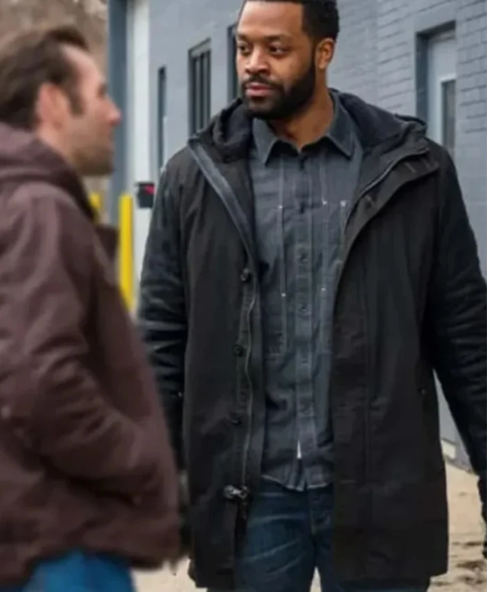 Chicago P.D. S7 Kevin Atwater Black Hooded Jacket Chicago P.D. S7 Kevin Atwater Black Hooded Jacket