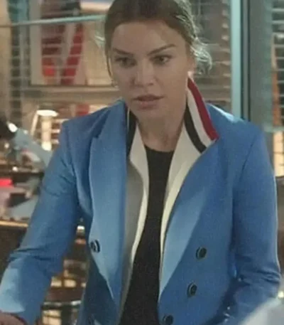 Chloe Decker Lucifer Blue Cotton Blazer