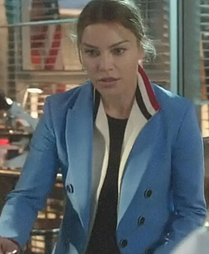 Chloe Decker Lucifer Blue Cotton Blazer Chloe Decker Lucifer Blue Cotton Blazer