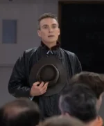 Cillian Murphy Oppenheimer Black Leather Jacket