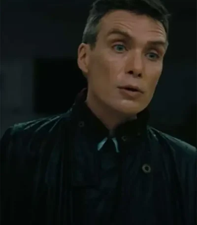 Cillian Murphy Oppenheimer Black Leather Jacket