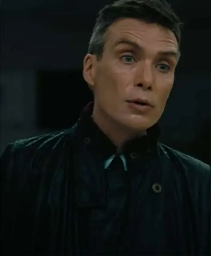 Cillian Murphy Oppenheimer Black Leather Jacket Cillian Murphy Oppenheimer Black Leather Jacket