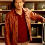 Class Act S01 Bernard Tapie Brown Leather Jacket