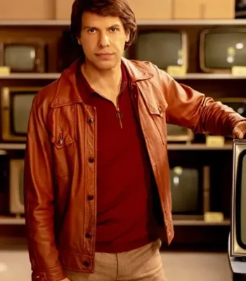 Class Act S01 Bernard Tapie Brown Leather Jacket