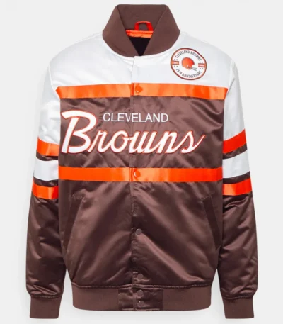 Cleveland Browns 75th Anniversary Brown Satin Jacket