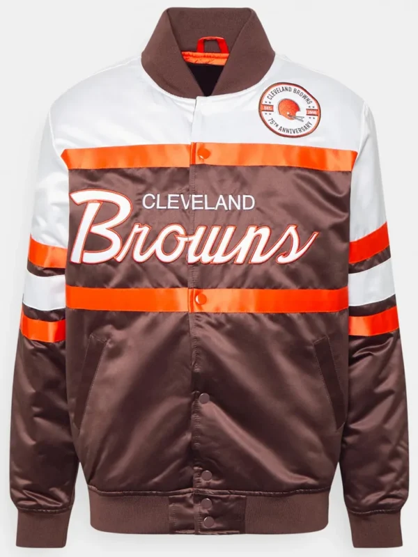 Cleveland Browns 75th Anniversary Brown Satin Jacket