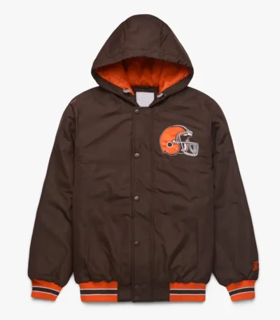 Cleveland Browns Brown Hooded Jacket