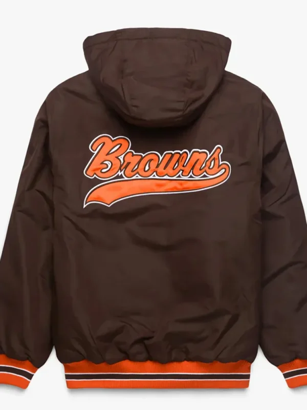 Cleveland Browns Brown Hooded Jacket