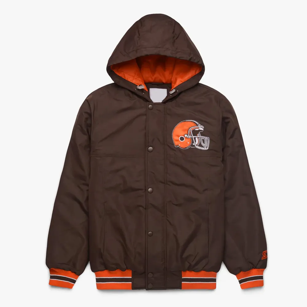Cleveland Browns Brown Hooded Jacket Cleveland Browns Brown Hooded Jacket