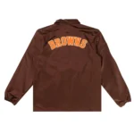Cleveland Browns Brown Satin Windbreaker