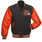 Cleveland Browns Grey and Orange Jacket