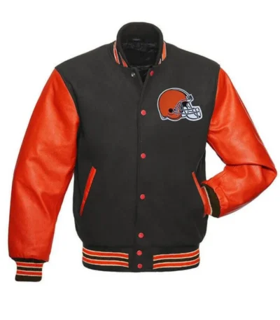 Cleveland Browns Grey and Orange Jacket