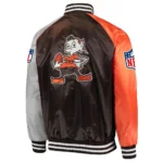 Cleveland Browns Lead Off Varsity Satin Jacket