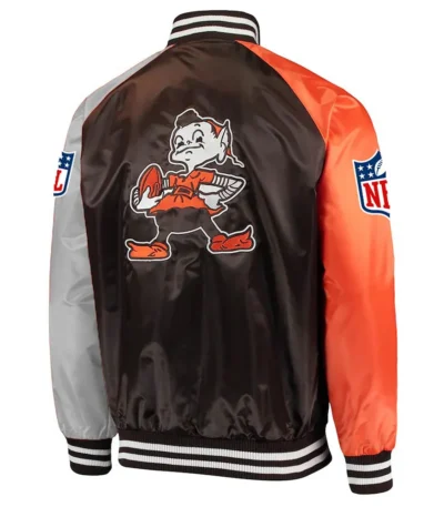 Cleveland Browns Lead Off Varsity Satin Jacket