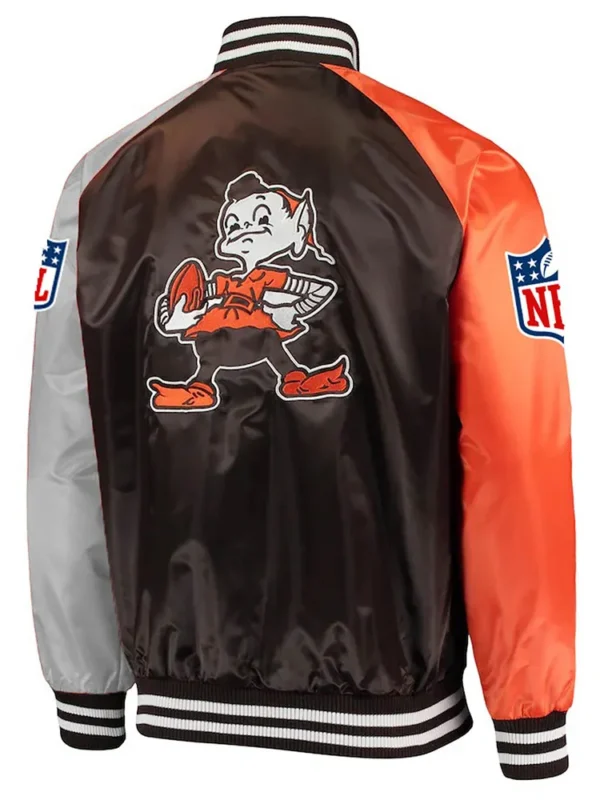 Cleveland Browns Lead Off Varsity Satin Jacket