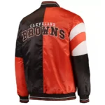 Cleveland Browns Leader Varsity Brown-Orange Satin Jacket