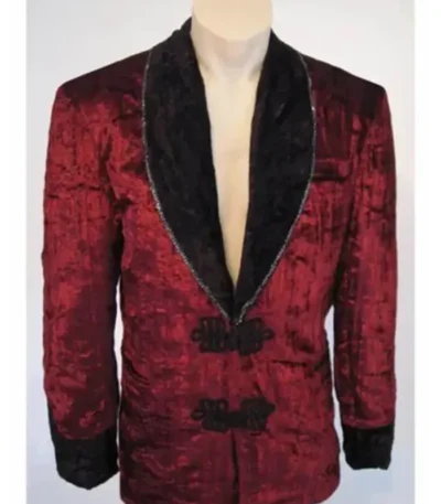 Crushed Velvet Smoking Jacket