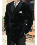 Crushed Velvet Smoking Jacket