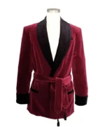 Crushed Velvet Smoking Jacket