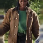Cynthia Erivo Poker Face S02 Brown Cotton Jacket