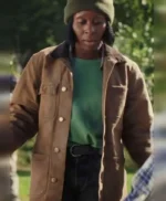 Cynthia Erivo Poker Face S02 Brown Cotton Jacket