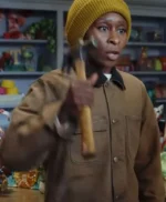 Cynthia Erivo Poker Face S02 Brown Cotton Jacket
