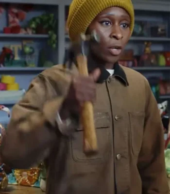Cynthia Erivo Poker Face S02 Brown Cotton Jacket