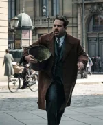 Dan Fogler Fantastic Beasts 2 Jacob Kowalski Brown Coat
