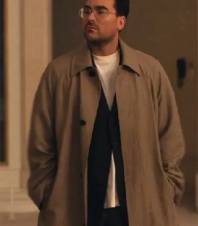 Dan Levy Good Grief 2023 Cotton Trench Coat